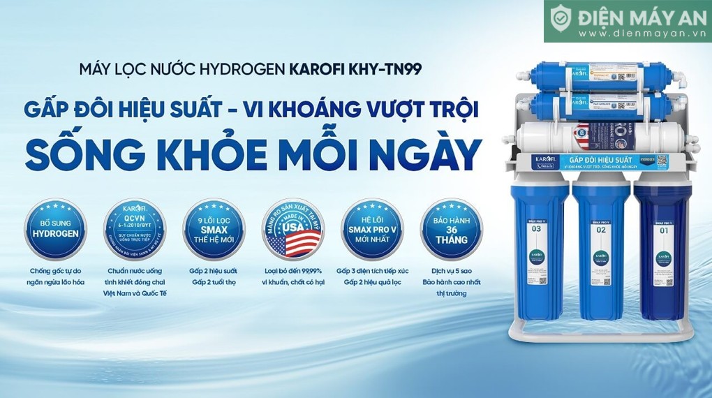 Máy lọc nước RO Karofi KHY-TN99 9 lõi